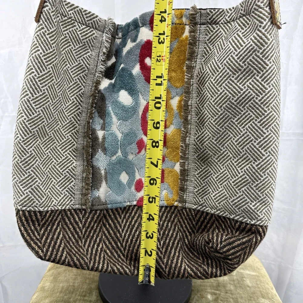 Handmade Patchwork Purse W/Ed Hardy Belt Handle Boho One Of A Kind Super Cool!‎